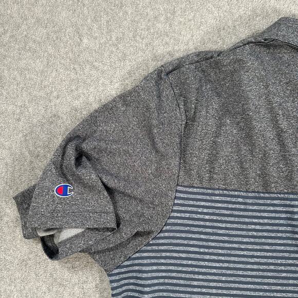 Vanderbilt Champion Short Sleeve Polo Shirt Men's 2XL Gray Blue Stripe - Picture 9 of 9